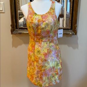 NWT Free People Floral Metallic Brocade Dress 4